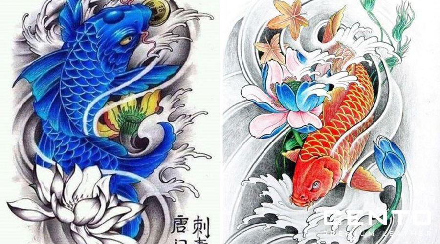 Hình xăm cá chép hóa rồng Hình xăm cá chép hóa rồng
