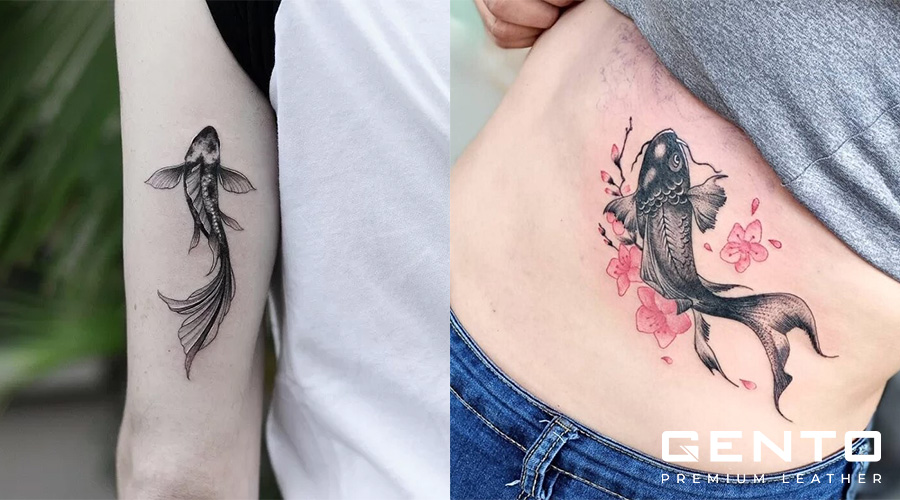 Hình xăm cá chép mini Hình xăm cá chép mini