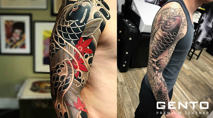 Mẫu xăm cá chép bắp tay Mẫu xăm cá chép bắp tay