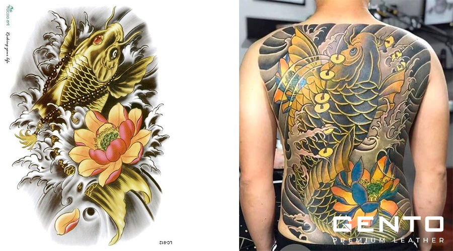 Mẫu hình xăm cá chép vàng Mẫu hình xăm cá chép vàng