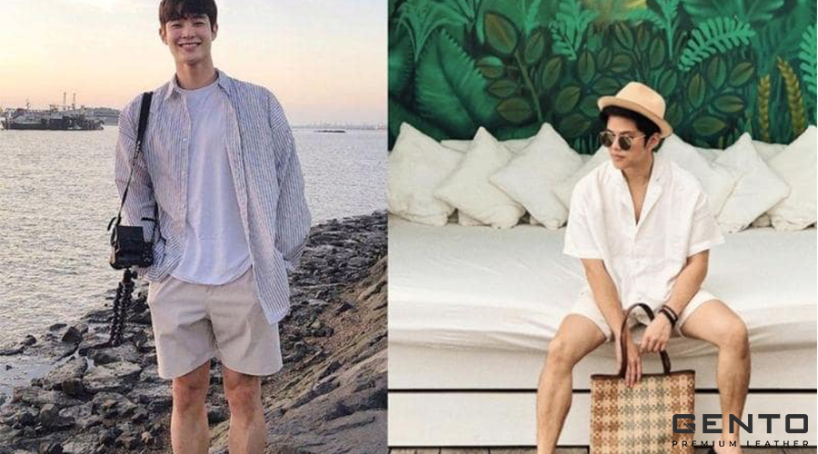 Áo Sơ Mi Trắng và Quần Short Trắng Áo Sơ Mi Trắng và Quần Short Trắng