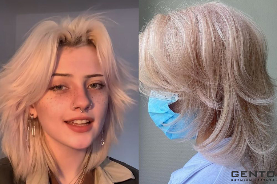 Kiểu tóc Wolf Cut sáng màu