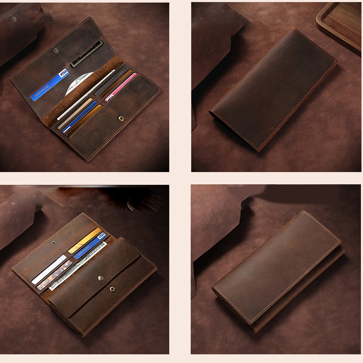 Ví cầm tay nam da sáp V7061 - GENTO Leather