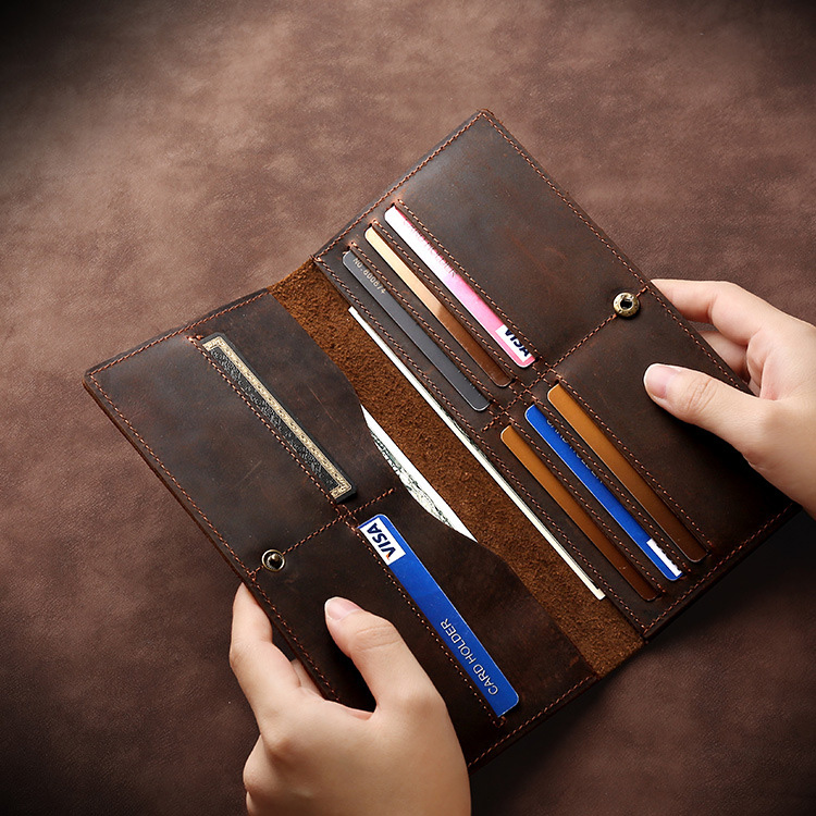 Ví cầm tay nam da sáp V7061 - GENTO Leather