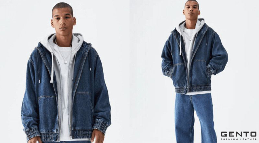 Phối đồ sweater nam với áo khoác denim Phối đồ sweater nam với áo khoác denim