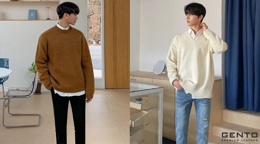 Mix đồ với áo sweater để đi làm Mix đồ với áo sweater để đi làm