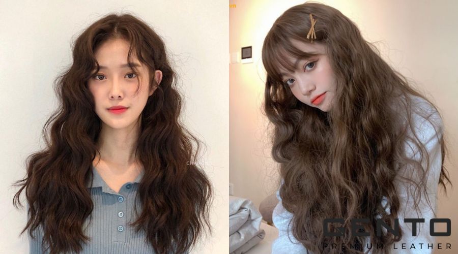 Tóc dài uốn xoăn xù cho mặt dài Tóc dài uốn xoăn xù cho mặt dài