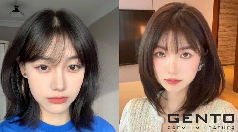 Kiểu tóc cho mặt dài cắt bob kết hợp mái thưa Kiểu tóc cho mặt dài cắt bob kết hợp mái thưa