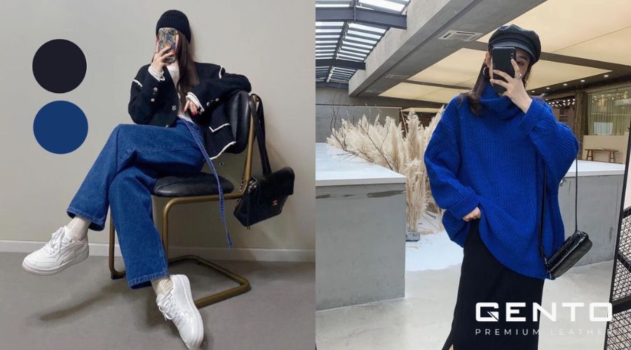 Màu đen và màu xanh dương tạo vẻ cuốn hút, bí ẩn Màu đen và màu xanh dương tạo vẻ cuốn hút, bí ẩn