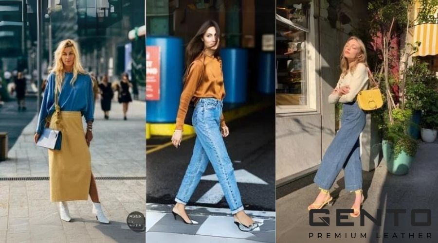 Nâng tầm outfit với màu xanh dương kết hợp màu ánh bạc/ánh vàng Nâng tầm outfit với màu xanh dương kết hợp màu ánh bạc/ánh vàng