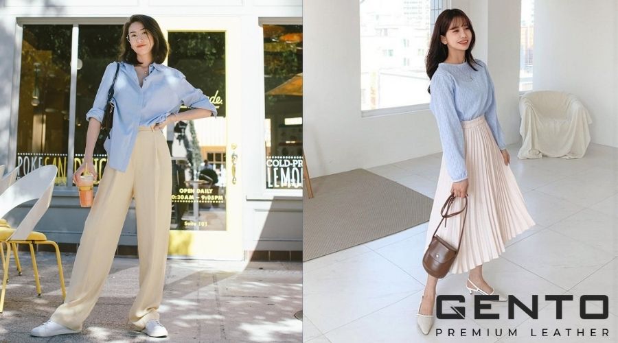 Xanh dương mix be là lựa chọn đơn giản, thanh lịch Xanh dương mix be là lựa chọn đơn giản, thanh lịch