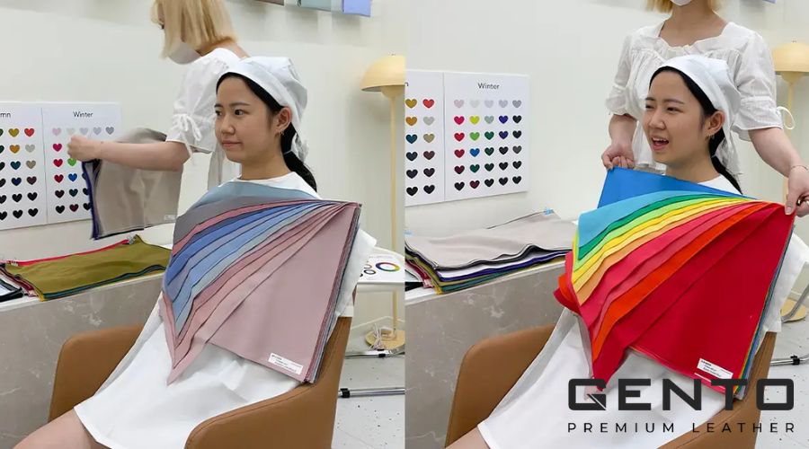 Thử nghiệm màu sắc để xác định personal color phù hợp Thử nghiệm màu sắc để xác định personal color phù hợp