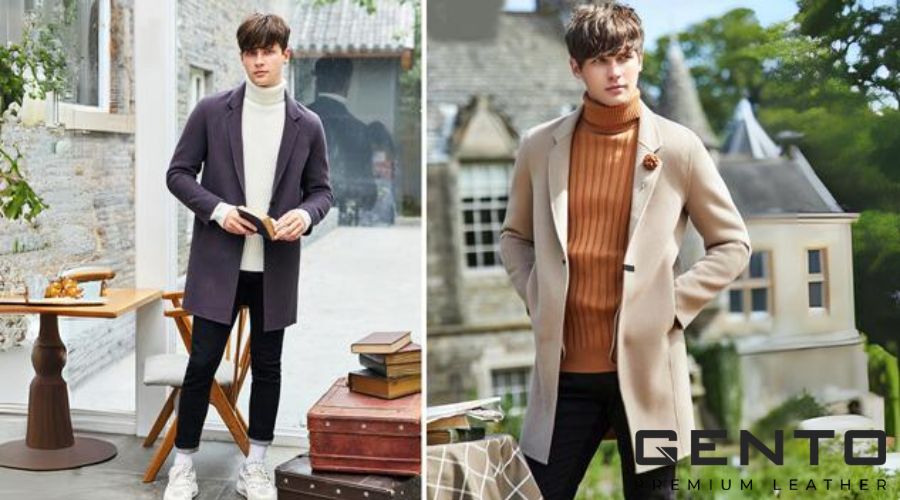 Mix áo len cổ lọ và áo khoác blazer cho chàng soft boy Mix áo len cổ lọ và áo khoác blazer cho chàng soft boy