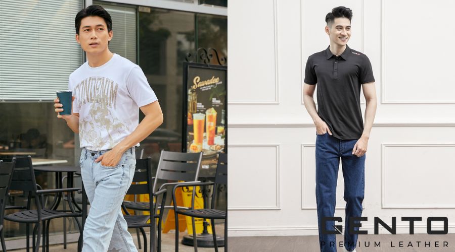 Phối đồ soft boy với áo thun form rộng và quần jeans Phối đồ soft boy với áo thun form rộng và quần jeans