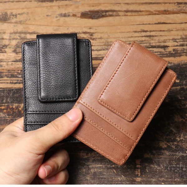 Ví kẹp đựng thẻ da bò V7066