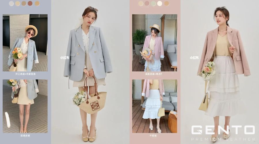 Phối đồ với màu pastel và các gam màu trung tính Phối đồ với màu pastel và các gam màu trung tính