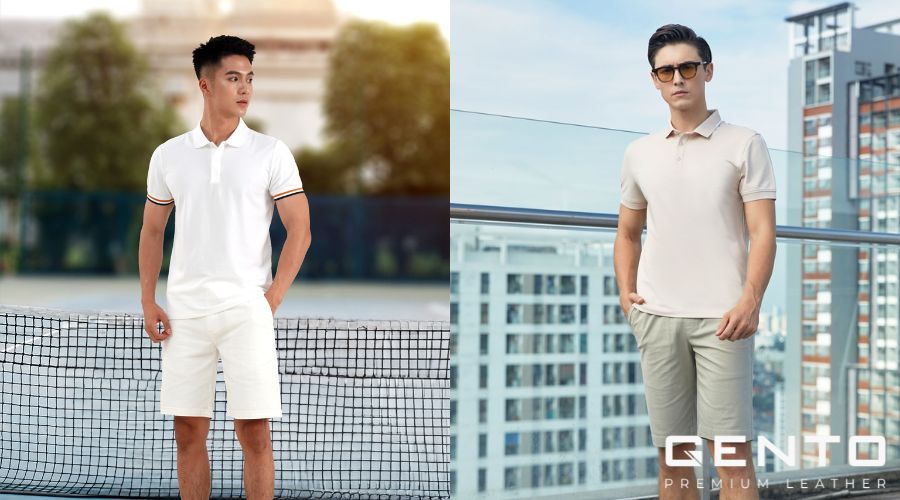 Trẻ trung, năng động với áo polo nam và quần short Trẻ trung, năng động với áo polo nam và quần short