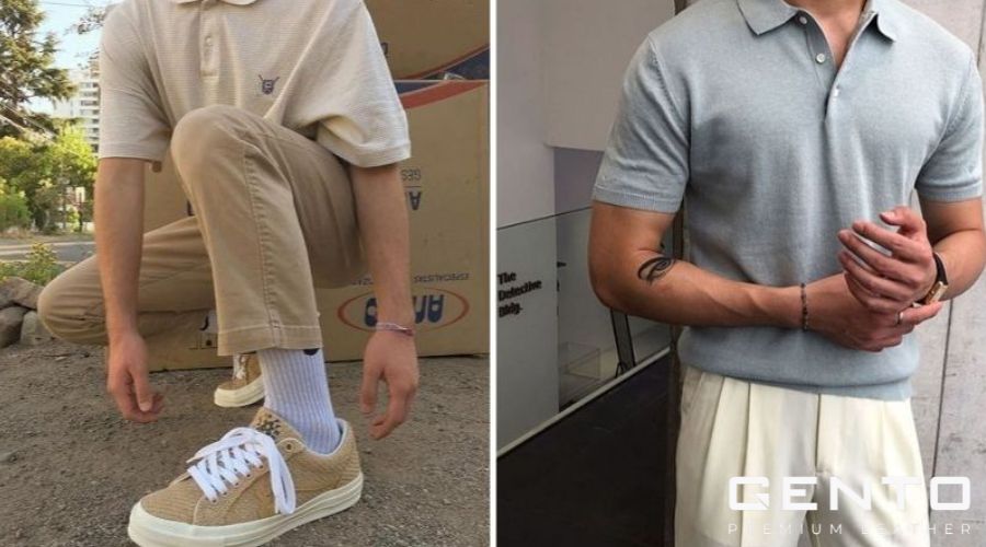 Phối áo polo nam và quần baggy trẻ trung, thời trang Phối áo polo nam và quần baggy trẻ trung, thời trang