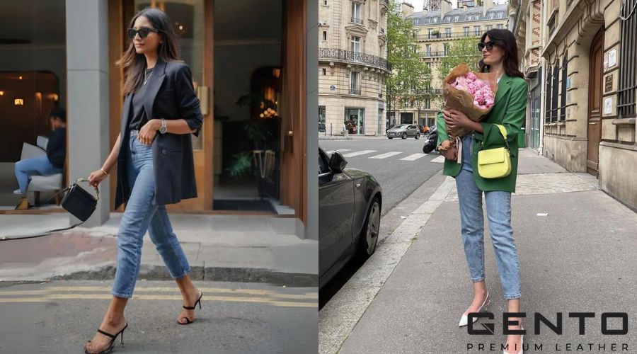 Set đồ trẻ trung, thanh lịch với giày slingback Set đồ trẻ trung, thanh lịch với giày slingback