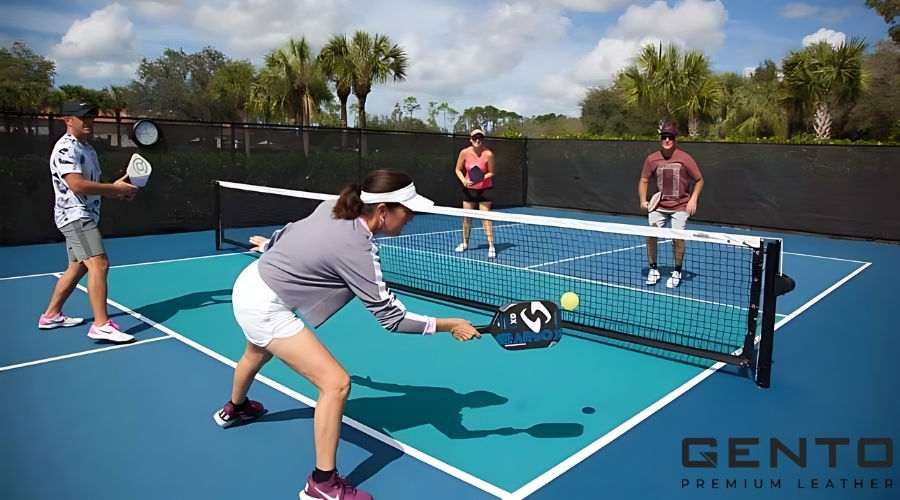 Pickleball là môn thể thao kết hợp cầu lông, bóng bàn và quần vợt Pickleball là môn thể thao kết hợp cầu lông, bóng bàn và quần vợt