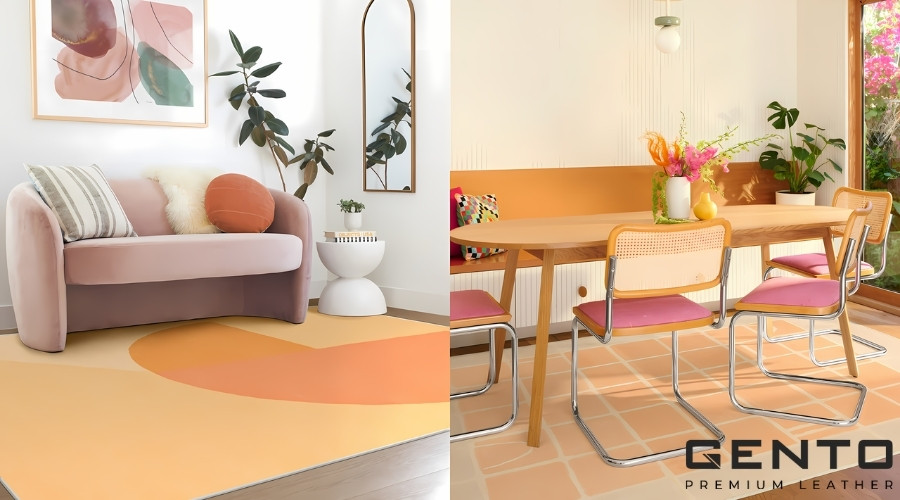 Màu hồng cam đào Peach Fuzz trong thiết kế nội thất Màu hồng cam đào Peach Fuzz trong thiết kế nội thất