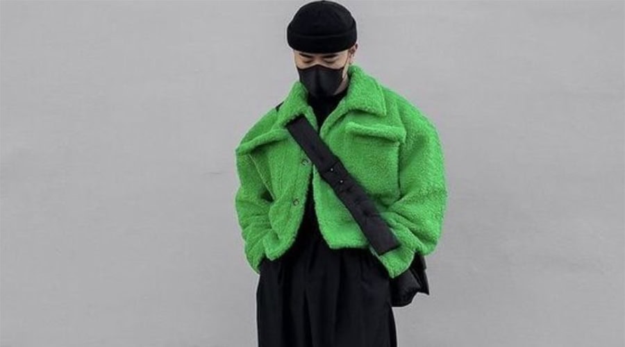 Màu xanh lá mix với màu đen