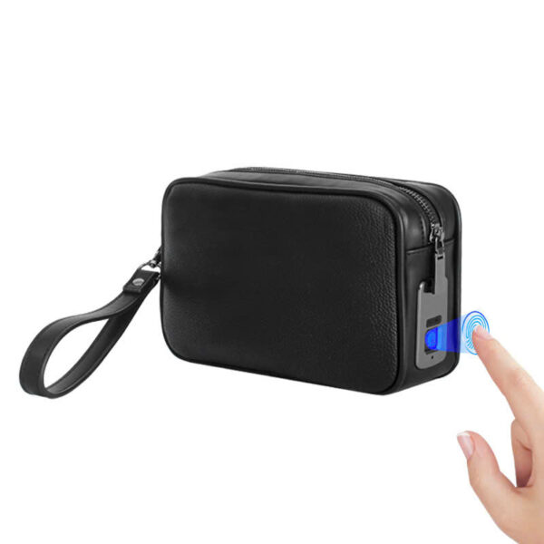 Clutch da bò thật khoá vân tay cao cấp T843