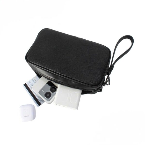 Clutch da bò thật khoá vân tay cao cấp T843