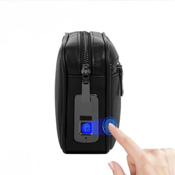 Clutch da bò thật khoá vân tay cao cấp T843