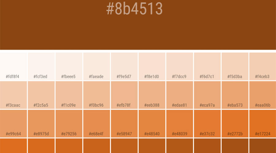 Các sắc thái của màu nâu